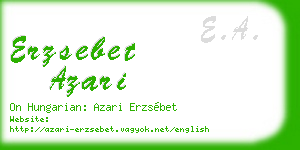 erzsebet azari business card